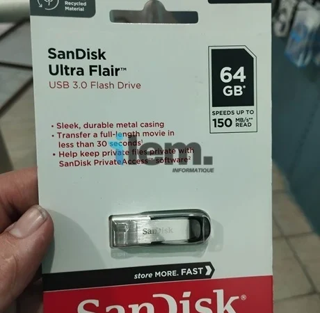 Flash Disk SanDisk Ultra Flair 64GB - USB 3.0 Metal