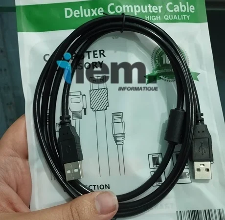 Câble USB 2.0 Mâle-Mâle 1,5 m